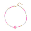 Wholesale Dopamine Colored Geometric Polymer Clay And Glass Crystal Beaded Necklace Handmade For Women