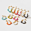 Wholesale Dopamine Earrings With Silver Needles And Geometric Pattern In Stainless Steel With Electroplating For Women