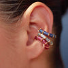 Wholesale Dopamine Fine Glitter Geometric Diamond Stainless Steel Hoop Earrings For Women