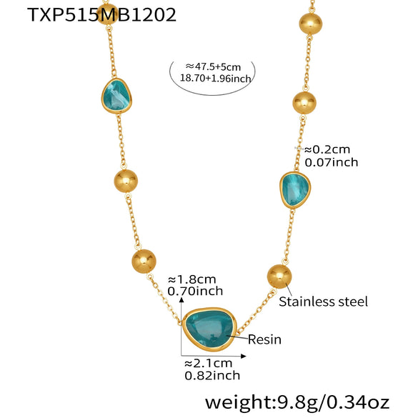 Wholesale Dopamine Jewelry Set Light Luxury Style Stainless Steel Zircon 18K Gold Plated Heart Necklace And Bracelet For Women