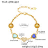 Wholesale Dopamine Jewelry Set Light Luxury Style Stainless Steel Zircon 18K Gold Plated Heart Necklace And Bracelet For Women