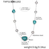 Wholesale Dopamine Jewelry Set Light Luxury Style Stainless Steel Zircon 18K Gold Plated Heart Necklace And Bracelet For Women