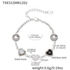 Wholesale Dopamine Jewelry Set Light Luxury Style Stainless Steel Zircon 18K Gold Plated Heart Necklace And Bracelet For Women