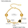 Wholesale Dopamine Jewelry Set Light Luxury Style Stainless Steel Zircon 18K Gold Plated Heart Necklace And Bracelet For Women