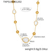 Wholesale Dopamine Jewelry Set Light Luxury Style Stainless Steel Zircon 18K Gold Plated Heart Necklace And Bracelet For Women