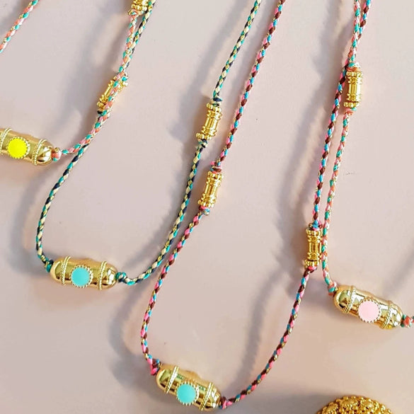 Wholesale Dopamine Necklace Brass Copper Geometric Electroplating Cylindrical Unisex