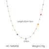Wholesale Dopamine Necklace Stainless Steel Colorful Beaded Geometric Handmade Clavicle Chain For Women