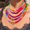 Wholesale Dopamine Necklace Stainless Steel Geometric Pendant Electroplated Diy Beaded For Women