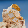 Wholesale Dopamine Oildrip Starfish And Seahorse Stainless Steel 18K Gold Electroplated Bracelet For Office Ladies