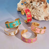 Wholesale Dopamine Oildrip Starfish And Seahorse Stainless Steel 18K Gold Electroplated Bracelet For Office Ladies