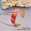 Wholesale Dopamine Oildrip Starfish And Seahorse Stainless Steel 18K Gold Electroplated Bracelet For Office Ladies