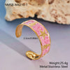 Wholesale Dopamine Oildrip Starfish And Seahorse Stainless Steel 18K Gold Electroplated Bracelet For Office Ladies