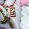 Wholesale Dopamine Tarot Necklace Copper Heart Sun Moon Crown Pattern Set With Diamonds