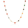 Wholesale Dopamine Women's Clavicle Chain Necklace Handmade With Colorful Natural Stone Beads And Geometric Pattern Stainless Steel