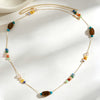 Wholesale Dopaminecolored Natural Stone Beaded Iron Waist Chain Unisex Bohemian Vacation Style