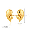 Wholesale Double Drop Earrings Copper Plated Gold White Diamond For Women Personality Minimalist Style