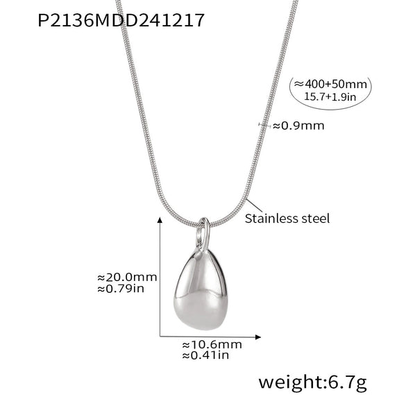 Wholesale Double Layer Bead Necklace Stainless Steel Pvd Electroplated Geometric Light Luxury Fashion Jewelry