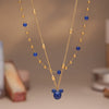 Wholesale Double Layer Chain Clavicle Necklace Stainless Steel Geometric Pattern Thick Gold Electroplated For Women