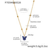 Wholesale Double Layer Chain Clavicle Necklace Stainless Steel Geometric Pattern Thick Gold Electroplated For Women
