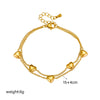 Wholesale Double Layer Chain Love Simple All Match Titanium Steel Bracelet With Geometric Pattern And Electroplating Treatment