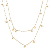 Wholesale Double Layer Stacked Women's Necklace Stainless Steel Geometric Electroplated Design