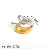 Wholesale Double Layer Titanium Steel Ear Clip Earrings With Geometric Pattern And Electroplating Simple Style
