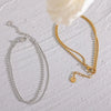 Wholesale Double Titanium Steel Electroplated Bracelet For Girls Light Luxury Style Fashion Jewelry