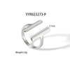 Wholesale Double Track Open Titanium Steel Ring With Letters Numbers Text Pattern And Electroplating Pvd Furnace Real Gold Treatment