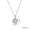 Wholesale Doublelayer Clover 360Degree Rotating Ochain Necklace Titanium Steel Electroplated In Vacuum Furnace For Women
