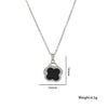 Wholesale Doublelayer Clover 360Degree Rotating Ochain Necklace Titanium Steel Electroplated In Vacuum Furnace For Women