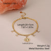 Wholesale Doublelayer Diamondencrusted Devil's Eye Pendant Bracelet Electroplated Geometric Stainless Steel For Women