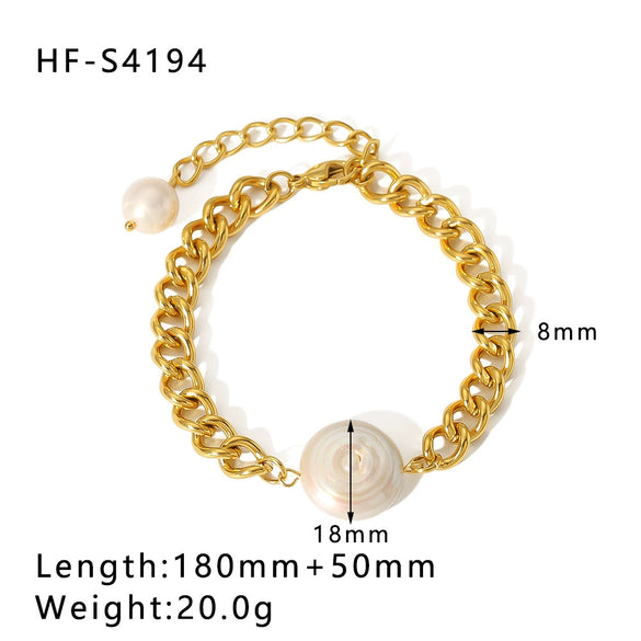 Wholesale Doublelayer Flat Snake And Cuban Chain Goldplated Stainless Steel Cross Bracelet With Geometric Pattern And Vacuum Plating In 18K Furnace For Women And Unisex