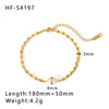 Wholesale Doublelayer Flat Snake And Cuban Chain Goldplated Stainless Steel Cross Bracelet With Geometric Pattern And Vacuum Plating In 18K Furnace For Women And Unisex