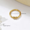 Wholesale Doublelayer Knotted Winding Geometric Stainless Steel Electroplated Opening Ring Unisex Hand Jewelry
