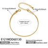 Wholesale Doublelayer Stackable Geometric Round Bead Snake Chain Bracelet Stainless Steel 18K Gold Plated For Women
