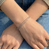 Wholesale Doublelayer Stackable Geometric Round Bead Snake Chain Bracelet Stainless Steel 18K Gold Plated For Women