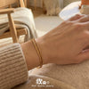 Wholesale Doublelayer Stackable Geometric Round Bead Snake Chain Bracelet Stainless Steel 18K Gold Plated For Women