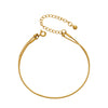 Wholesale Doublelayer Stackable Geometric Round Bead Snake Chain Bracelet Stainless Steel 18K Gold Plated For Women