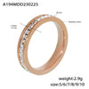 Wholesale Doublelayer Zircon Food Finger Ring In Light Luxury Style Made Of Stainless Steel With 18K Real Gold Plated And Geometric Shape