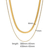Wholesale Doublelayered Geometric Stainless Steel Blade Chain Necklace For Women With Pvd Furnace Vacuum Real Gold Plating