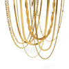 Wholesale Doublelayered Geometric Stainless Steel Blade Chain Necklace For Women With Pvd Furnace Vacuum Real Gold Plating