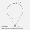 Wholesale Doublelayered Heartshaped Colored Diamond Necklace For Women Stainless Steel And Titanium Steel Electroplated Ball Chain