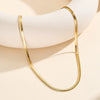 Wholesale Doublelayered Snake Bone Chain Necklace For Women Geometric Retro Gold Electroplated Calendering Chain