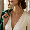 Wholesale Doublelayered Tassel Geometric Stainless Steel Necklace With Electroplating Design For Women