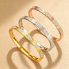 Wholesale Doublerow Full Diamond Clasp 18K Goldplated Titanium Steel Bracelet With Geometric Light Luxury Style And Polish Processing