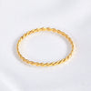 Wholesale Doublestrand Twist Braided Bracelet Titanium Steel Geometric 18K Gold Plated