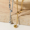 Wholesale Drawable Simple Round Ball Bracelet For Women Stainless Steel Geometric Vacuum Electroplated Heavy Industry Light Luxury Cold Style Minimalist Bracelet
