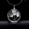 Wholesale Dried Flower Necklace Pendant With Geometric Pattern Glass And Colored Glaze In Plants And Flowers Style