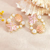 Wholesale Dripping Oil Style Animal Zodiac Pattern Stainless Steel Earrings For Women