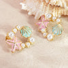 Wholesale Dripping Oil Style Animal Zodiac Pattern Stainless Steel Earrings For Women